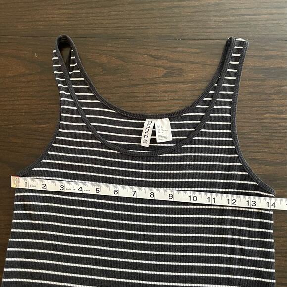 H&M Divided Striped Gray Maxi Dress, Women's M Casual Comfort Coastal Minimalist - Picture 5 of 7